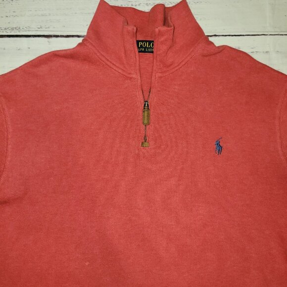 Polo Ralph Lauren Sweater Mens Medium Quarter Zip Pullover Classic Pony Logo - Picture 2 of 16